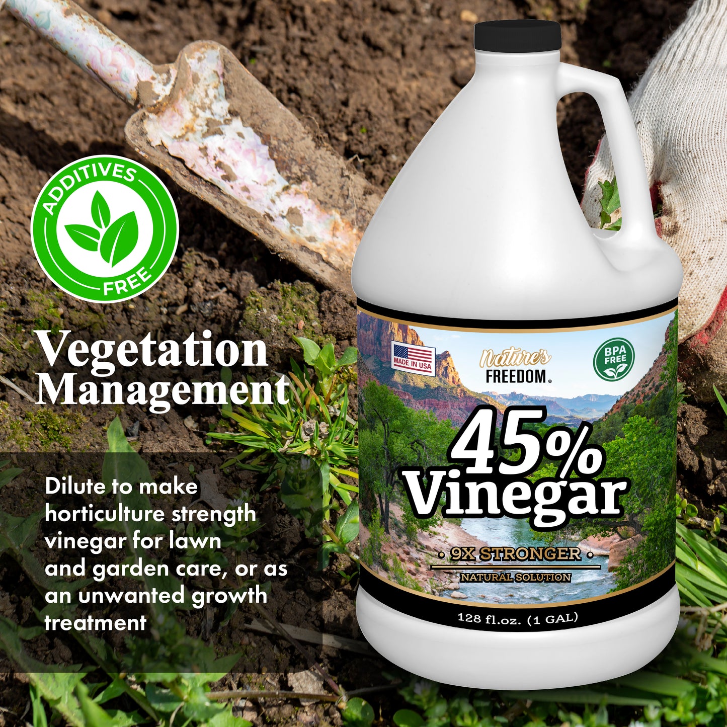 45% High Strength Vinegar (2 Gallons) 9x Strength Multi-Purpose Solution