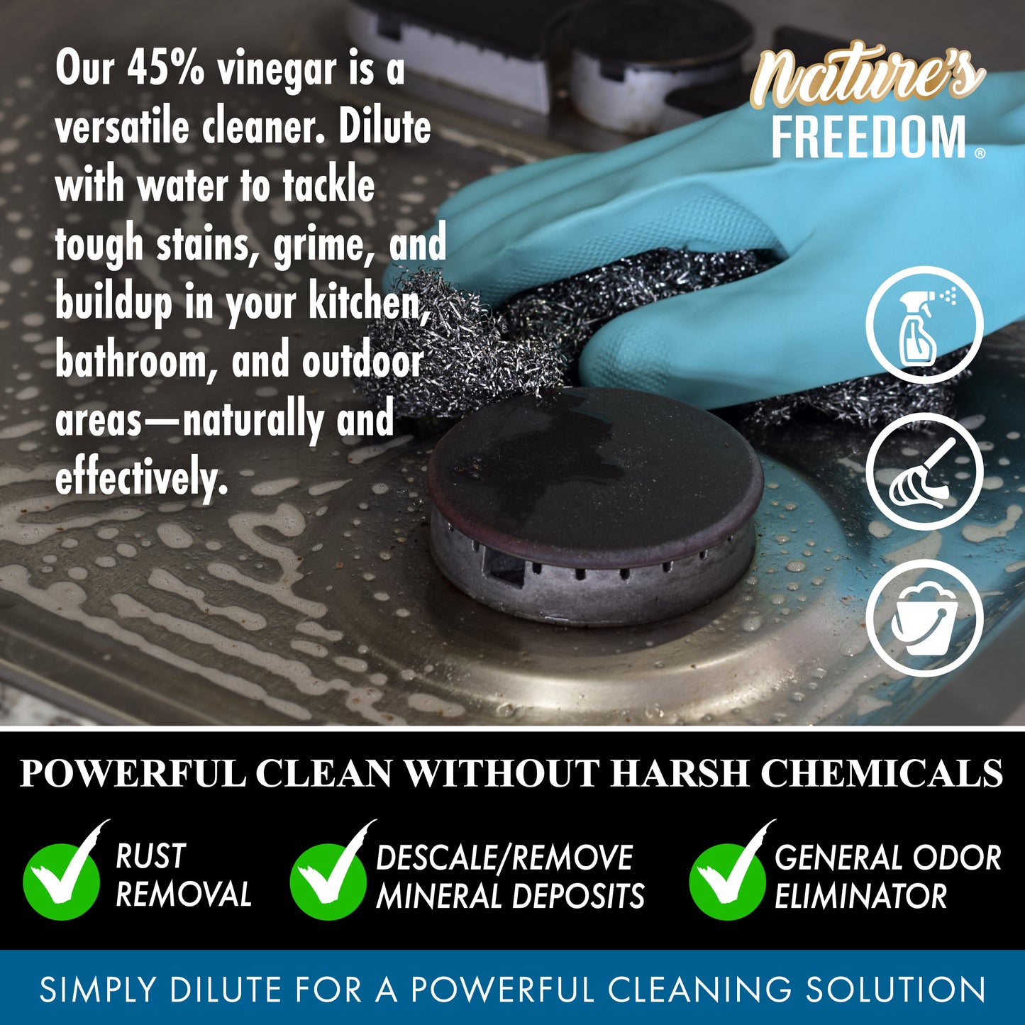 45% High Strength Vinegar (4 Gallons) 9x Strength Multi-Purpose Solution