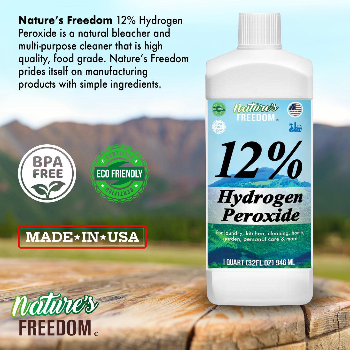 12% Hydrogen Peroxide quart