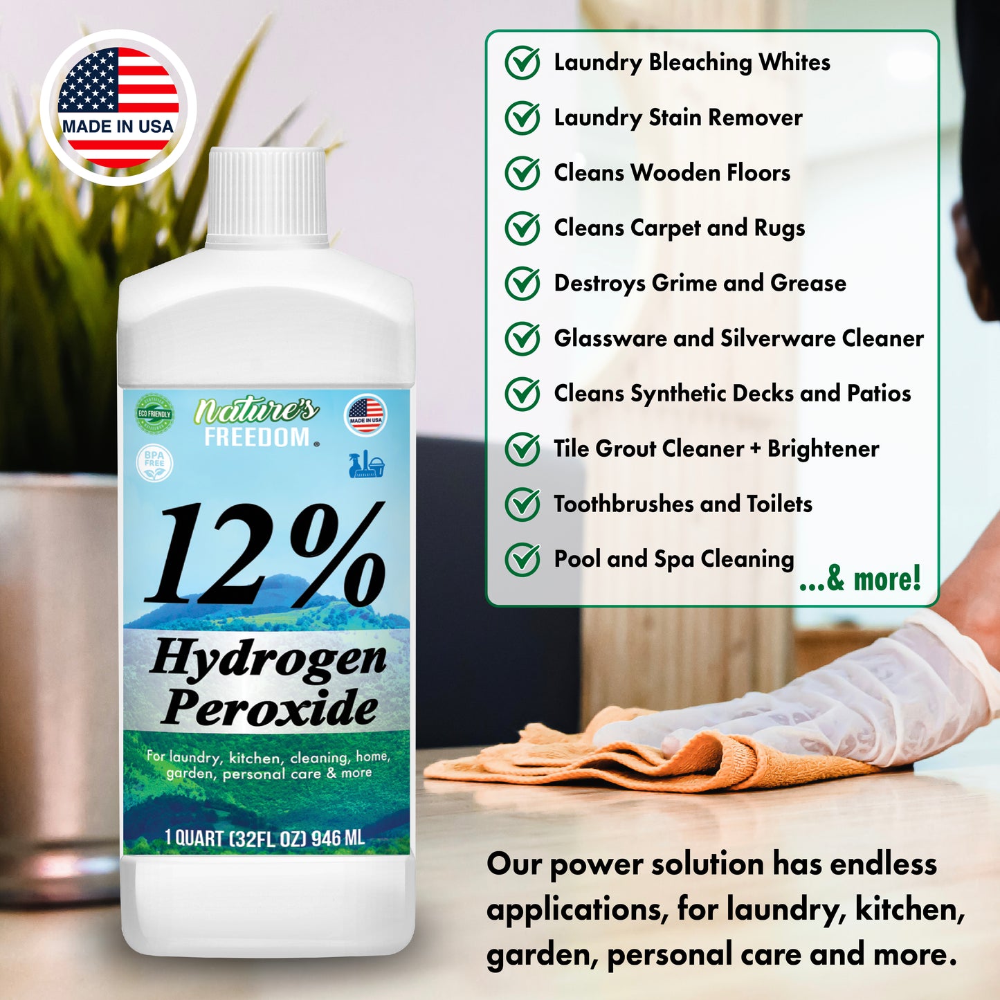 12% Hydrogen Peroxide quart