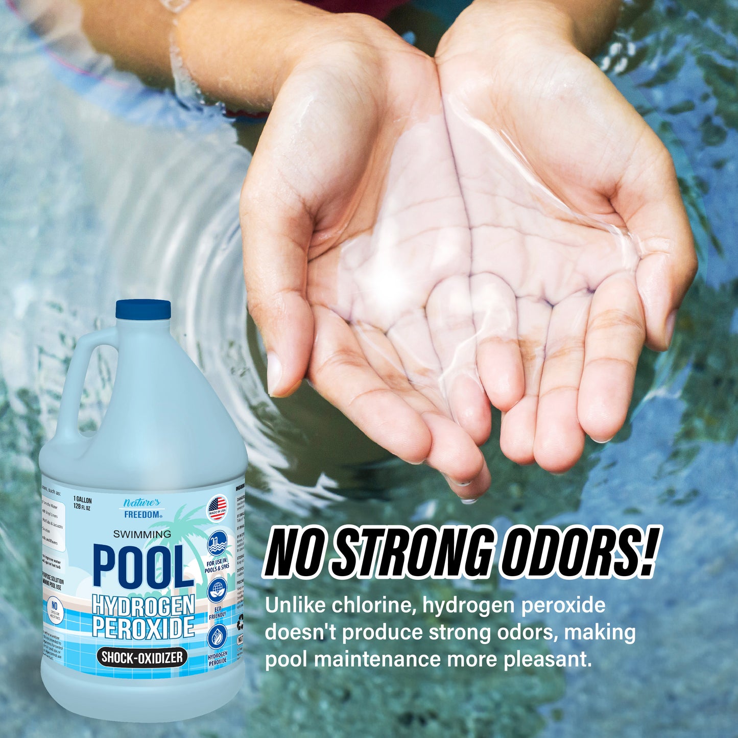 12% Hydrogen Peroxide Swimming Pool and Spa Non-Chlorine Shock-Oxidizer (4 Gallons)