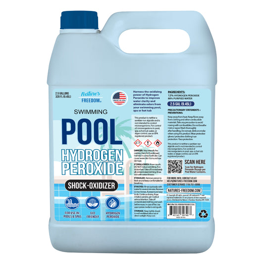 12% Hydrogen Peroxide Swimming Pool and Spa Non-Chlorine Shock-Oxidizer (2.5 Gallon)