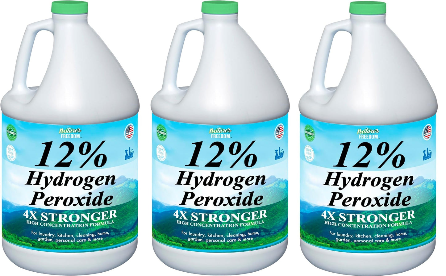 12% Hydrogen Peroxide, 3 Gallons